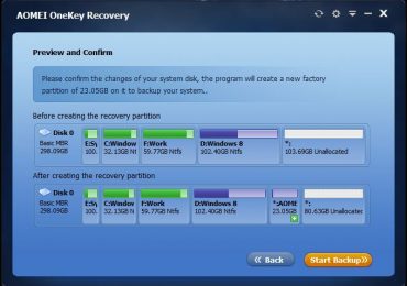 AOMEI OneKey Recovery: инструмент, который поможет вам создать раздел восстановления Windows