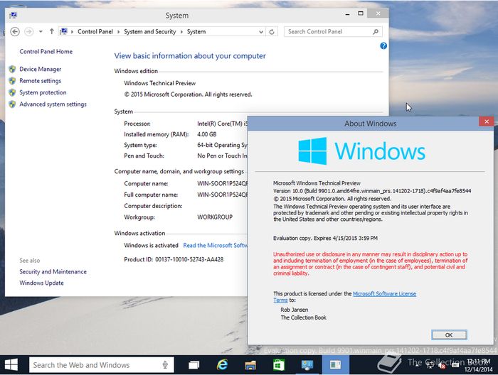 Новые скриншоты Windows 10 build 9901