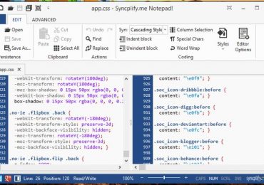 Syncplify.me Notepad – альтернатива Notepad++ с современным, Ribbon-подобным интерфейсом