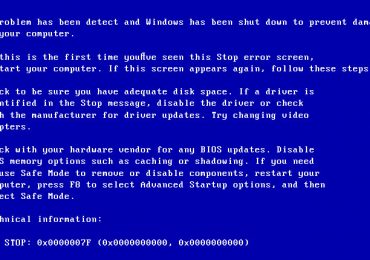 Исправить 0x0000007f ошибку экрана смерти Windows 7 и XP