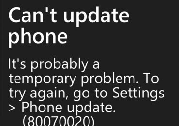 Исправить ошибку 80070020 кода Windows phone