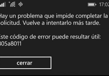 Код 805а8011 что за ошибка телефона Нокиа Люмия Windows