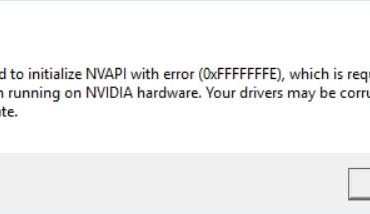 Исправить failed to initialize nvapi with error на Windows