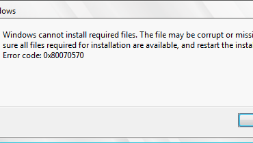 Исправить код 0x80070570 ошибки Windows 7 и 10