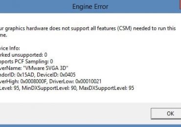 Your graphics hardware does not support all features (CSM) needed to run this game