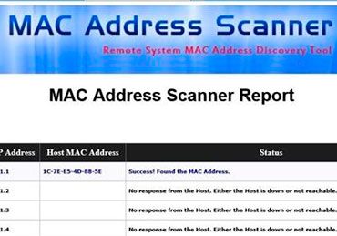 MAC Address Scanner для мониторинга сетевых адресов