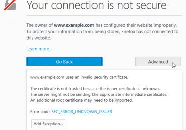Код ошибки SEC ERROR UNKNOWN ISSUER как исправить в Firefox