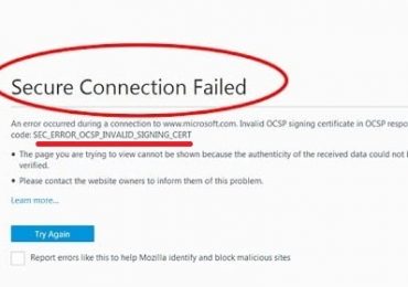 Код ошибки: sec_error_ocsp_invalid_signing_cert