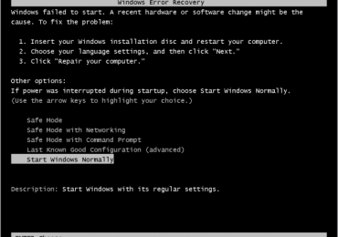 Windows failed to start. A recent hardware or software change might be cause…